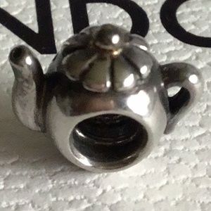 Pandora two tone tea pot charm